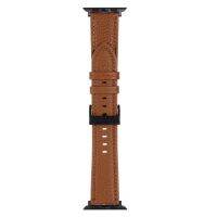 SmartPhonemall Litchi Texture Leather Watch Band For Apple Watch Series 8&amp;7 41mm / SE 2&amp;6&amp;SE&amp;5&amp;4 40mm / 3&amp;2&amp;1 38mm(Dark Brown)