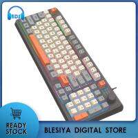 Blesiya Keyboard Gaming RGB ปุ่มแป้นพิมพ์ USB แบบมีสายขนาดกะทัดรัด94ปุ่มสำหรับนักเล่นเกมพอร์ตคอมพิวเตอร์แบบมินิ