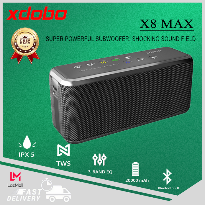 Xdobo X8 Max พลังสูงที่น่าตกใจลำโพงกลางแจ้งในบ้านแบบเต็ม ลำฟโพงบูลทูธ