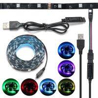 MIXERSTORE31RE0 0.5-5เมตรค่ะ ไฟเส้น LED แบบ USB 5050 RGB 5V ค่ะ ไฟเส้น ลดกระหน่ำ การเปลี่ยนสี โคมไฟบรรยากาศพื้นหลังทีวี อุปกรณ์สำหรับห้องครัว