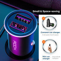 MINI 4.8A Dual USB Car Charger Fast CHARGING 24W Compact Auto Load สำหรับ 12 11 PRO MAX Xiaomi redmi RC K