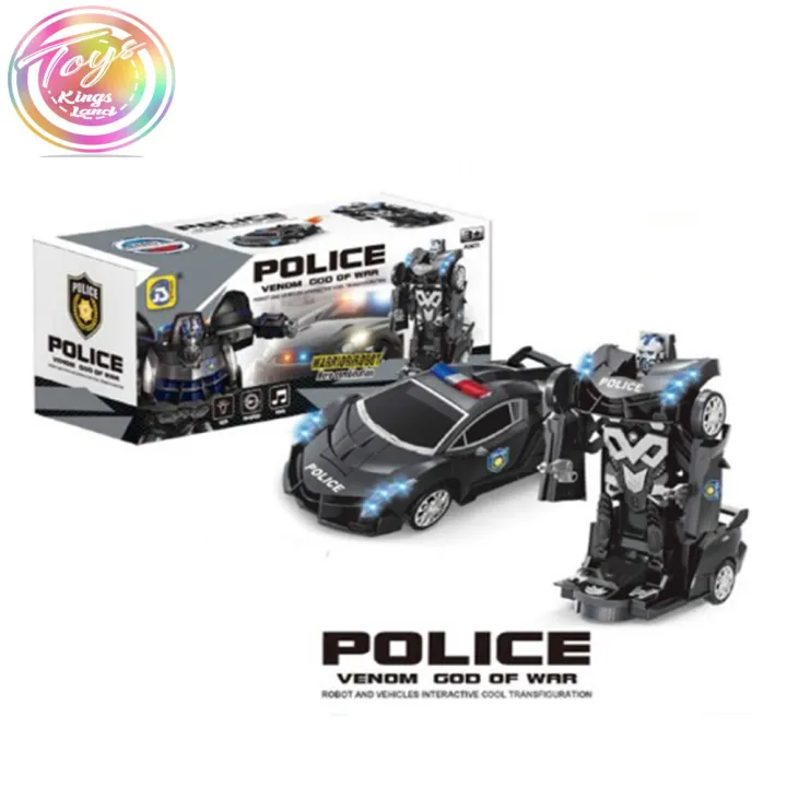 robot police car 2 in 1