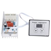 Voltage Regulator Speed Control Dimmer AC DC 220V 10000W SCR Digital Control Electronic Thermostat + Digital Meters Power Supply Electrical Circuitry