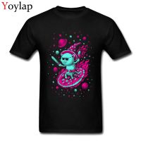 Funny Design Cool Wizard Space Cat T Shirts For Men Newest Mens Vintage Short Sleeve Round Collar Tee Shirts