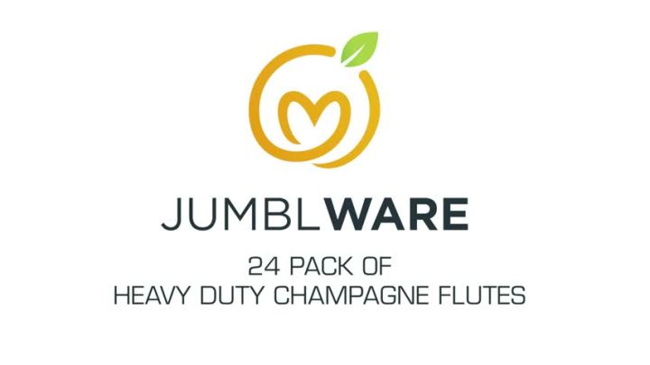 JumblWare 24 9-oz. Stemless Disposable Plastic Champagne Flutes