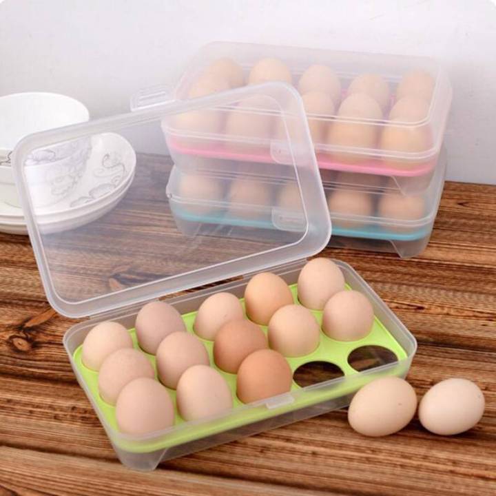 กล่องเก็บไข่อเนกประสงค์-มี-15ช่องและ24ช่อง-กล่องใส่ไข่กันแตกน้ำหนักเบาพกพาได้สะดวกสบาย-ทนทาน