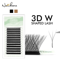 NATUHANA 3D W รูปร่าง Matte Eyelash Extension Clover แฟนขนตาแต่ละ Premade รัสเซียพัดลม Mink False Lashes แต่งหน้า