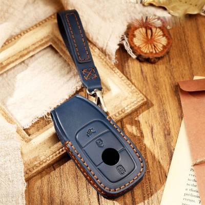 Car Key Case Cover Leather Fob Holder Shell for Mercedes Benz A C E S G Class GLC CLE CLA GLB GLS W177 W205 W213 W222 X167 AMG