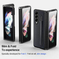 ?เป็นที่นิยมมากที่สุด?ใหม่เคสหนัง Fold3 Z แบบชิ้นเดียวมีฝาปิดพร้อมที่ใส่ปากกากันแรงสั่นสะเทือนและป้องกันการตกสำหรับ Zflod3 Samsung Galaxy