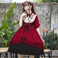 Gothic Lolita Dress Harajuku Street Fashion Cosplay Female Dress Japanese Dress Cute Girl 2020 Summer Short Sleeve Sweet Female