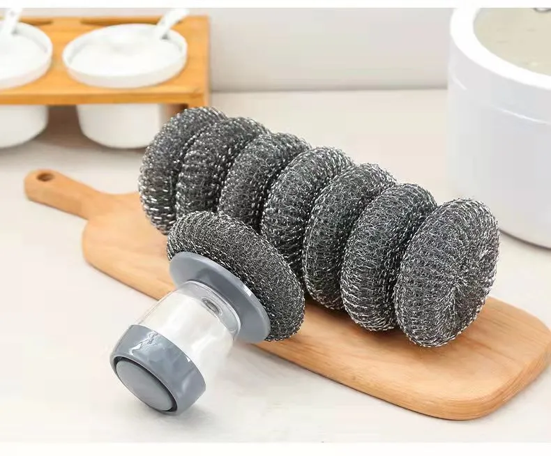 Multifunctional Pressing Cleaning Brush Built-in Liquid Storage