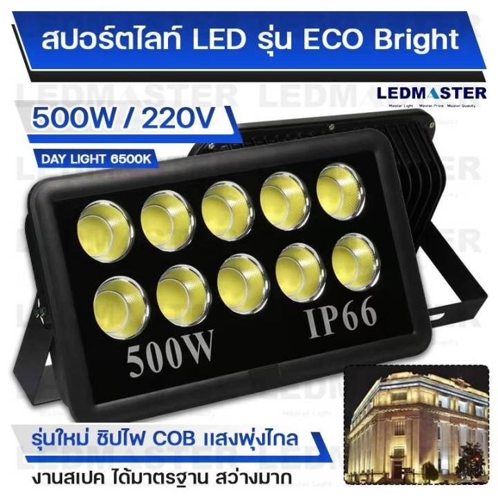 ไฟสนามฟุตบอล-ไฟสนามกีฬา-cob-เเสงพุ่งไกล-500w-รุ่น-eco-bright-ราคาประหยัด-สปอร์ตไลท์สนามฟุตบอล-สปอร์ตไลท์สนามบอล-ไฟส่องสนามฟุตบอล-ตะกร้อ