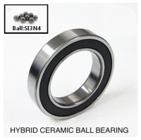 6806 RS ( 30 x 42 x 7 mm. ) Hybrid Ceramic Si3N4 Ball Bearing BB30 ลูกปืนกระโหลก BB52 ลูกปืนเม็ดกลม เซรามิค 6806-2RS เกรด G5 ฝายาง = 1 ตลับ