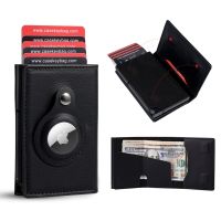 CASEKEY Men Wallet Nappa Genuine Leather Magnetic Closure Trifold Smart Wallet RFID Pop Up Card Holder Small Purse Money Bag