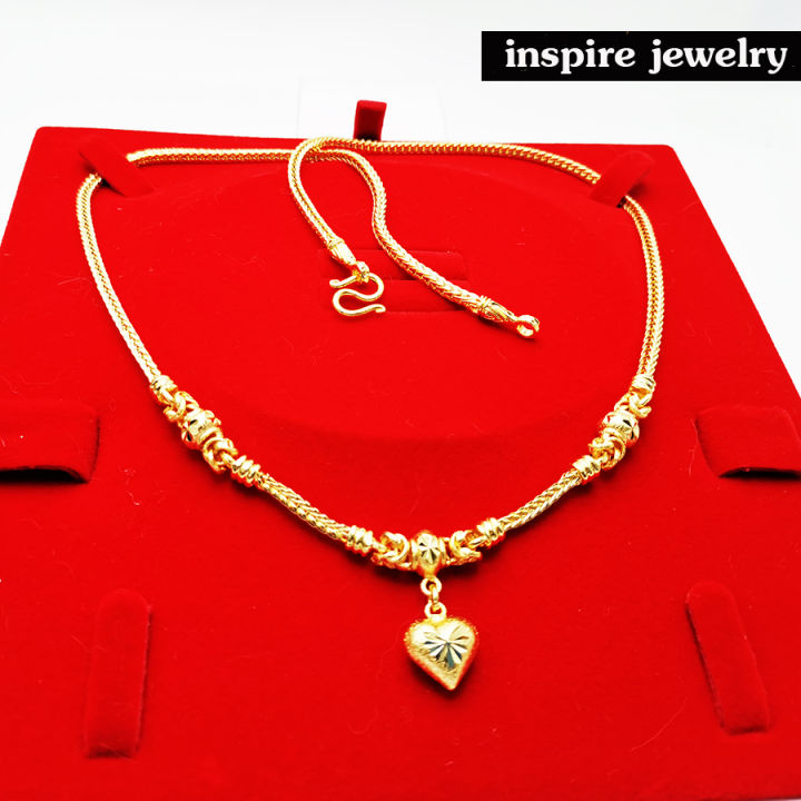 inspire-jewelry-สร้อยคอทองลายสี่เสาเส้นขนาด-1บาท-ยาว-20-นิ้ว-ตามแบบ-ปราณีตมาก-งานแฟชั่น-สีทอง-สำหรับประดับชุดไทย-สวยหรู