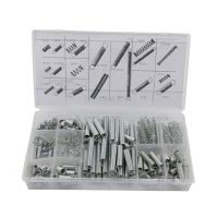 200pcs With Storage Box Accessories Extension And Compression Coil Portable Hardware Tool Spring Set Metal Steel Assorted