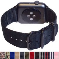 Suitable for Apple Watch iwatch 123457/SE generation mens and womens watches with Zulu nylon 2-section woven canvas watch with steel buckle sports nylon strap 49mm 【BYUE】