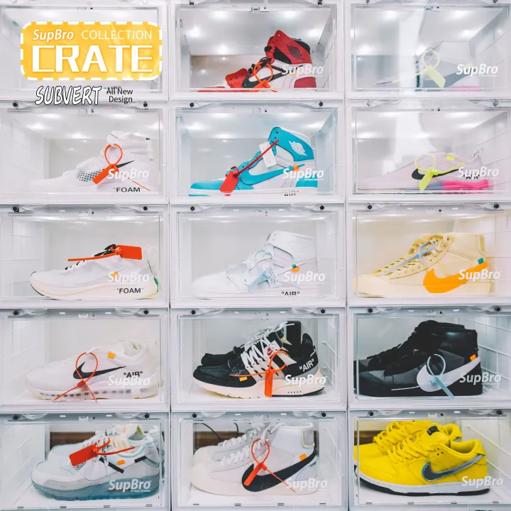 Supbro LIT Collection Crates LED Voice Control Shoe Box Acrylic