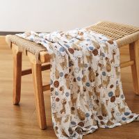 【CW】☑✑▫  Happyflute New Promotion Soft Muslin Cotton Baby Wrap Fashion Printed Newborn Multi-function Swaddle Blanket 120x110cm