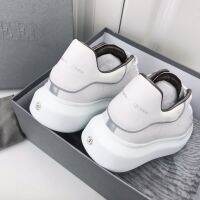 2023 new small white shoes sports shoes Alexander McQueenˉflat shoes summer muffin couple thick bottom shoes mens inner heightening mens shoes