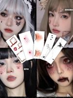 Halloween Tattoo Stickers Puppet Cat Claw Blood Vessel Scar Makeup Tattoo Stickers Dark Nun Face Makeup Children’S Stickers 【OCT】