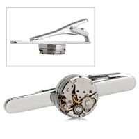 hot【DT】 Fashion Steampunk Mens Tie Clip Movement Clasp Tack