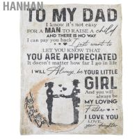 *Hanhan Dad  Fathers Day Theme Dual Sided Personalized Sofa Throw