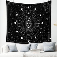 Moon phase Tapestry Latest Stars Space Psychedelic Black And White Wall Hangings Bedroom Home Wall Decoration house decor