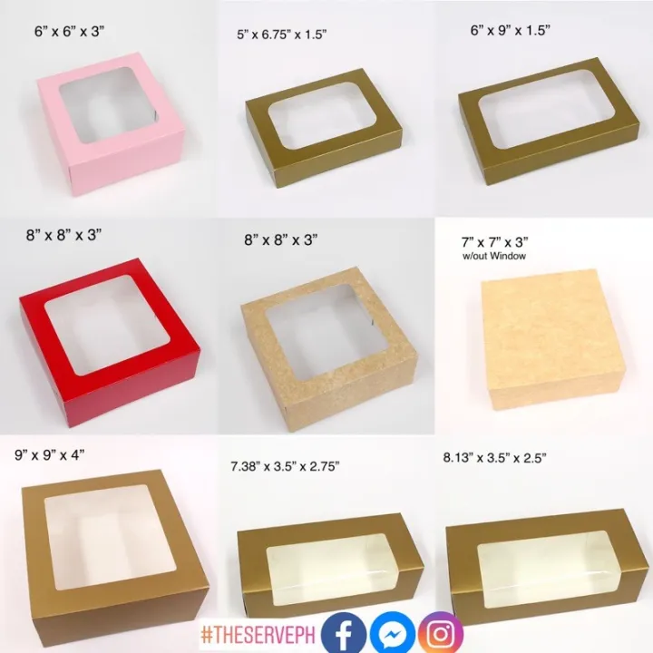 Preformed Pastry Boxes / Cake boxes / Fruitcake boxes / Cupcake boxes