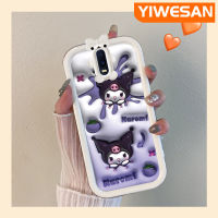 เคส Chenyyyka สำหรับ OPPO เคส R17การ์ตูนน่ารัก Kuromi กระต่ายดีไซน์ใหม่สีสันสดใสน่ารักป้องกันสัตว์ประหลาดน้อยเลนส์กล้องถ่ายรูปเคสมือถือกันกระแทกและรอยขีดข่วนเคสป้องกัน