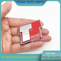 New upgrade 3D metal T sport logo Car Rear Sticker Trunk Emblem Grille Badge for Toyota corolla prado tundra highlander hiace venza camry