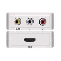 AV To HDMI กล่องเเปลงสัญญาณภาพ+เสียง พร้อมสายUSB5PIN กล่องสีฟ้า ขนาดหัวเเปลง6*5.5CM