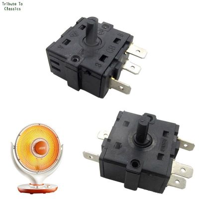 1PC Electric Room Heater Gear Knob Switch 3Pin 5Pin Rotary Switch Selector 16A Temperature Control Switch