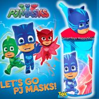 แก้วน้ำ3มิติพร้อมฝาปิดและหลอดลิขสิทธิ์แท้นำเข้าจากออสเตรเลีย PJMASKS Zak Licensed 3D Figurine Tumbler