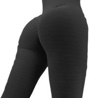 【CC】✁✔  Sport Push Up Leggings Waist Gym Leggins Fashionable Striped Pants for