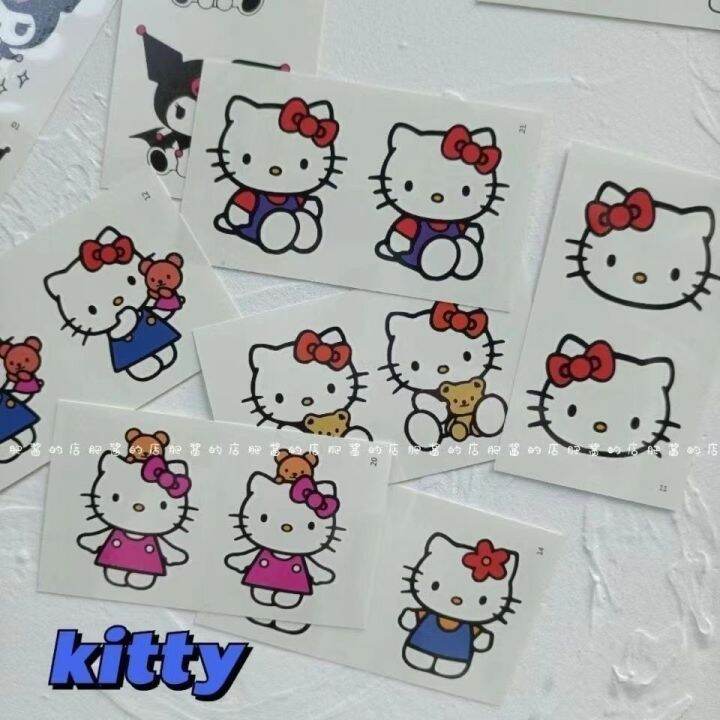 bm-สติ๊กเกอร์ดิบสติ๊กเกอร์รอยสัก-hello-kitty-melody-sanrio-kulomi-กันน้ำติดทนนานการ์ตูนสติ๊กเกอร์รอยสักน่ารักการเรียนรู้