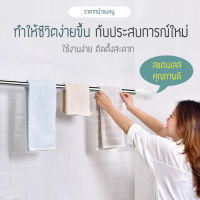 ก้านยืดไสลด์ ราวตากผ้า ราวแขวนผ้า สแตนเลส ห้องอาบน้ำ ราวม่านอาบน้ำ ห้องนอน ระเบียง ตู้เสื้อผ้า ราวแขวนผ้า ไม่ต้องเจาะปรับขนาดได้