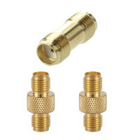 Straight SMA Female to Female Jack RF Adapter Connector &amp; SMA Female to Female Adapter RF Coax Connector Straight,Gold