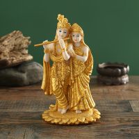 【hot】♀ Radha and Krishna Statue Figurine Hindu Gifts Figurines Sculpture Ornaments