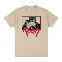 Berserk Vintage T Shirt Guts Funny Cartoon Manga Swordsman Cotton T Shirt T Shirt