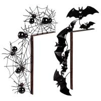 Halloween Door Decorations Door Corner Ornament for Halloween Creative Door Signs for Bedroom Right Angle Wall Art for Halloween Front Door Home Window Corner Balcony proficient