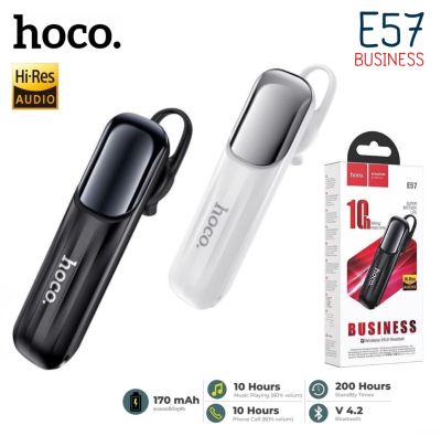 Hoco E57 หูฟังบลูทูธ หูฟังไร้สาย แบบข้างเดียว คุยโทรศัพท์ ฟังเพลง นานสุด 10 ชั่วโมง Essential wireless headset 5.0