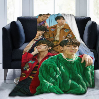 Korean Idol Boy Group Blanket Flannel Blanket Super Soft Fleece Throw Blankets Lightweight Warm Blanket for Bedroom Sofa Gifts