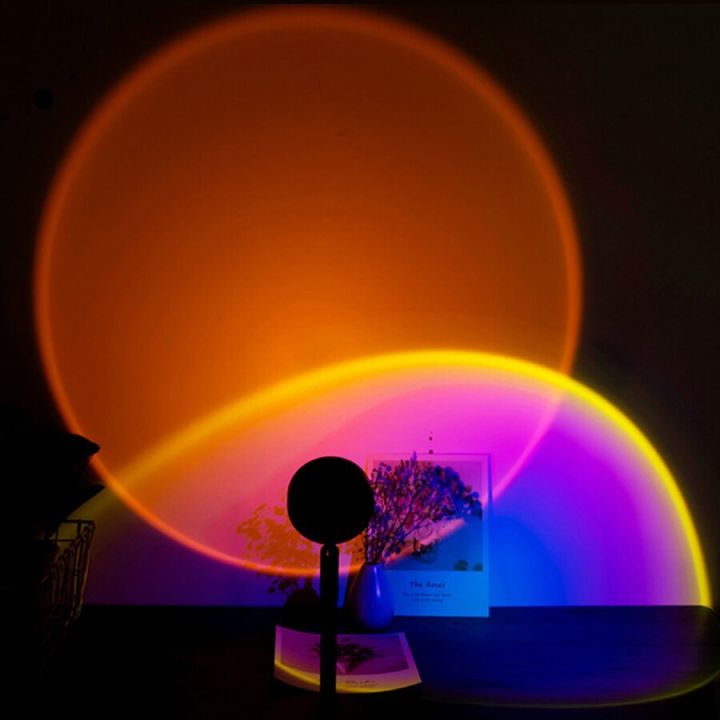 โคมไฟนีออนสีรุ้งแบบ-usb-โคมไฟเซลฟี่-led-บรรยากาศติดผนังสำหรับถ่ายภาพของขวัญตกแต่งบ้านแบบสดโปรเจ็คเตอร์กลางคืน