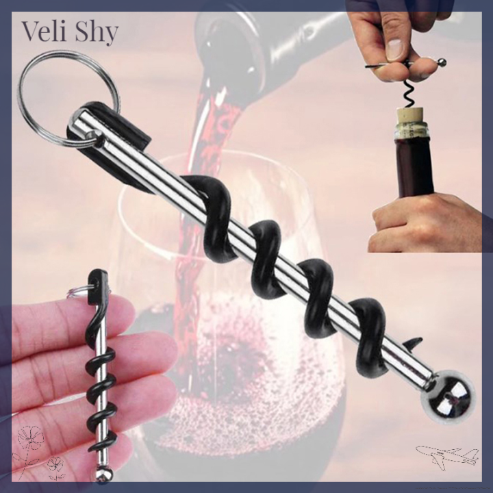 veli-shy-ที่เปิดฝาเบียร์ขวดไวน์แดงพกพาขนาดเล็ก-ที่เปิดจุกขวดพวงกุญแจพวงกุญแจเปิดขวดสแตนเลสพกพาฝากรองค็อกเทลที่เปิดขวดห้องครัว