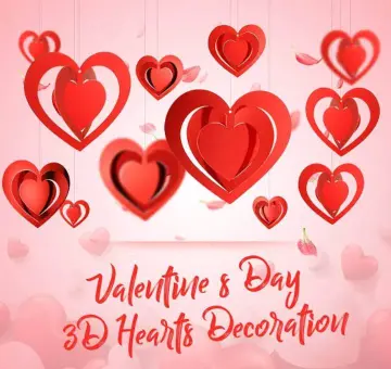 3D Heart Decoration Kit 16ct | Valentine's Day