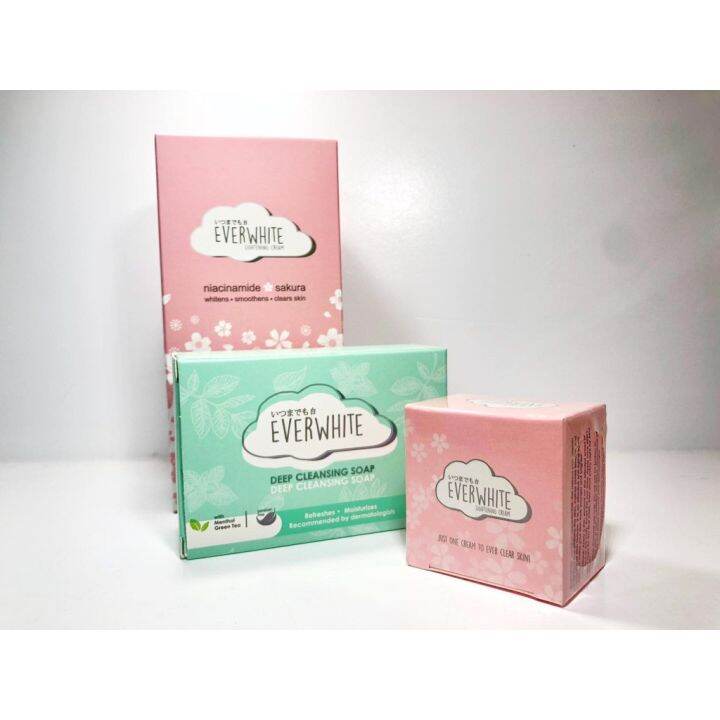 Everwhite T Set Of Deep Cleansing Soap 85 Grams And Everwhite