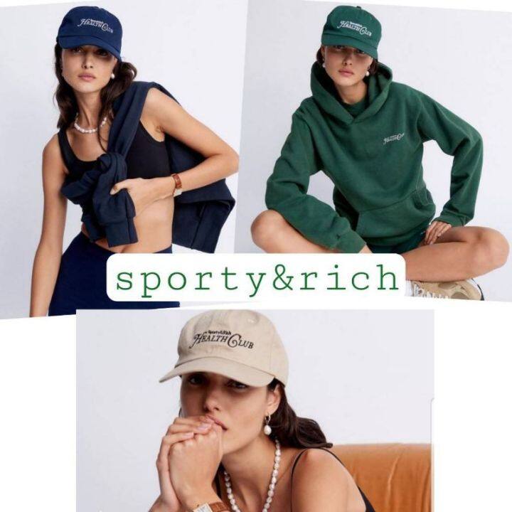 หมวก-sporty-amp-rich-health-club-ผ้าคอตตอนพีท-หมวกสปอร์ตตี้แอนด์ริช