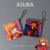 EVANGELION Asuka 02พวงกุญแจ,พวงกุญแจอนิเมะจี้กระเป๋าเป้สะพายหลังผู้ชายกระเป๋าสตางค์ผู้หญิงพวงกุญแจรถยนต์ของขวัญเครื่องประดับอัญมณีโทรศัพท์