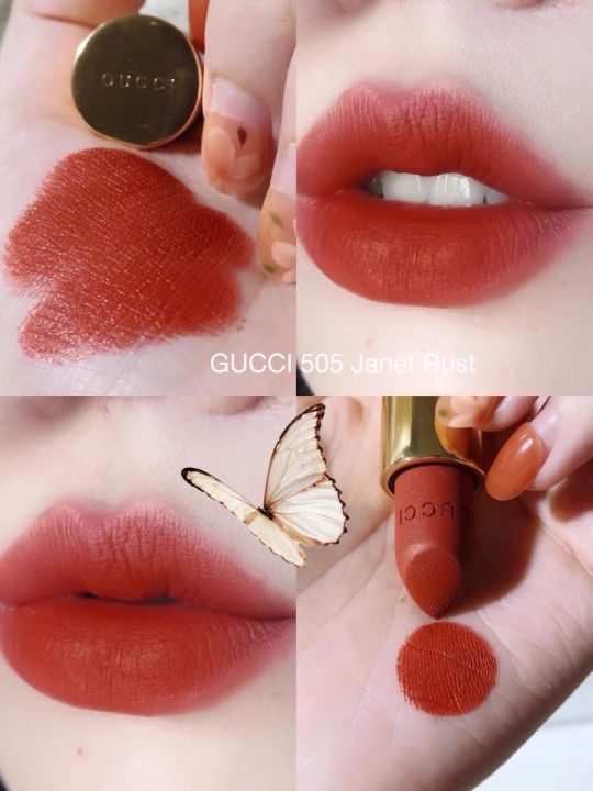 gucci-rouge-l-vres-mat-lip-colour-3-5g-505-janet-rust-208-they-met-in-argentina-ลิปสติกเนื้อแมทกำมะหยี่